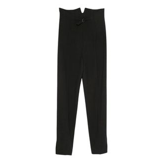 Emporio Armani Broeken, Dames, Zwart, M, Slim-fit Broeken