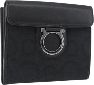 Ferragamo Pre-owned Wallets, female, Black, Size: ONE SIZE Pre-owned Nylon Wallet