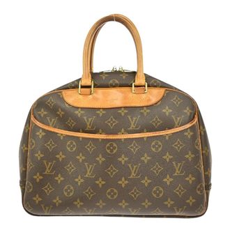 Louis Vuitton Deauville Handbag Monogram Canvas Brown Canvas Handbag (Pre-Owned)