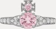 Vivienne Westwood Ismene Ring Platinum-white-pink-cz Platinum-white-pink-cz Unisex