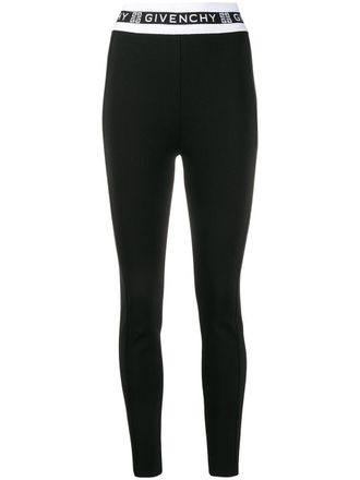 Givenchy lettering logo border leggings - Black