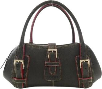 Loewe Pre-owned Senda Leren Schoudertas - Dames - Vintage Handtas - Zwart - ONE Size - Leer - Vintage