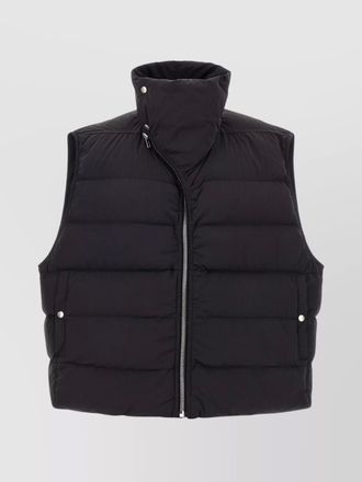Rick Owens padded high collar vest with side pockets