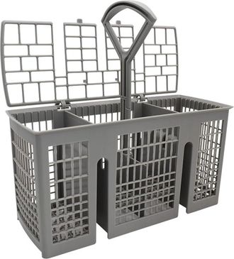 OEM Cesta Para Cubiertos, Para Lavavajillas Siemens Bosch, 220 X 115 X 90 Mm, Gris, Asa Redonda Extra&iacute;ble, Compartimento Para Cubiertos Para Muchos Lavava