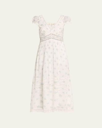 LoveShackFancy Suvi Cotton Midi Dress