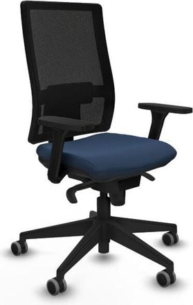 Piqueras y Crespo Piqueras Y Crespo - Horna sincro malla negra similpiel azul marino brazos 3D base piramidal ruedas 65mm engomadas