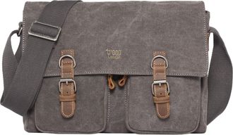 Troop London TRP0210 Classic Canvas Messenger Bag (Charcoal)