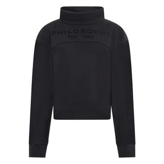 Philosophy di Lorenzo Serafini Dames, Sweatshirts & Hoodies, Zwart, Maat: L Katoen