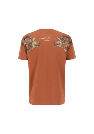 Alpha Industries T-Shirt ALPHA INDUSTRIES Dragon EMB T-Shirt, Herren, Gr. XXL, braun (hazel braun), Obermaterial: 100% Baumwolle, Shirts T-Shirt