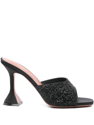 Amina Muaddi Mules Lupita 95mm - Nero