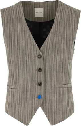 Paul Smith Gilets - Dames - Gillet - Beige - XS - Kostuums