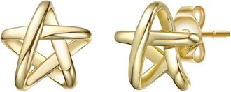 Genevive 14K Plated Star Earrings