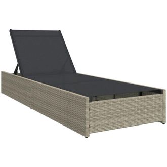 vidaXL Vidaxl - Tumbona Con Coj&iacute;n Beige 60 X 200 X 27cm Rat&aacute;n Sint&eacute;tico