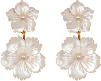 Jennifer Behr Tibby Floral Mother of Pearl Drop Earrings at Nordstrom