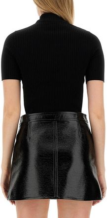 Courr&egrave;ges Viscose Knit T-Shirt - Black