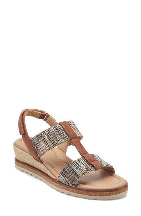 Easy Spirit Selene Wedge Sandal in Medium Brown at Nordstrom, Size 8.5