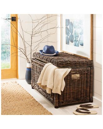 Jonathan Y Designs Elijah Wicker Storage Trunk