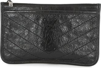 Saint Laurent Black Leather Pouch (Pre-Owned)