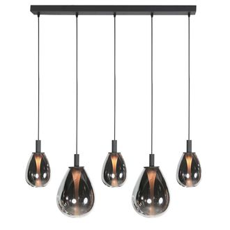 Steinhauer L&aacute;mpara Colgante - Glimsy - Negro - Vidrio - Gran - Steinhauer