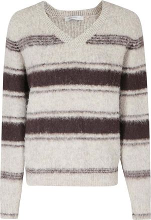 Low Classic LOW Classic - Lc254Kn03Ot V-hals trui - Dames - Truien - Veelkleurig - Maat: S