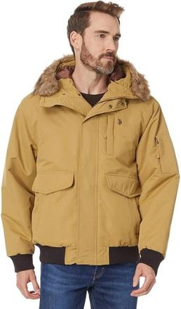 U.S.Polo Association U. S. Polo Assn. Snorkel Jacket Mens Coyote Brown Hooded Full Zip FROG755