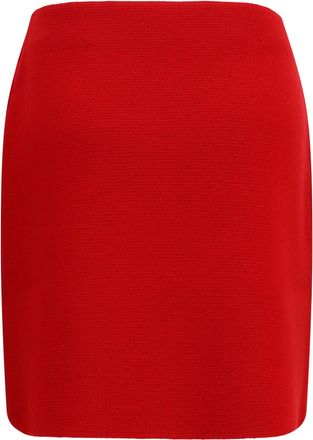 Fabiana Filippi Womens Wool Skirt Rosso Merino Ovis Aries