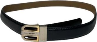 Balenciaga Pre-owned Vintage Logo Riem - Dames - Vintage Accessoires - Zwart - ONE Size - Leer - Vintage