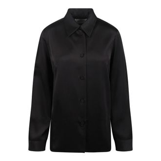 Jil Sander Dames, Blouses & Shirts, Zwart, Maat: XS Satijn