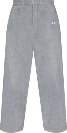 Balenciaga Pantaloni Trompe Loeil con ricamo - Grigio