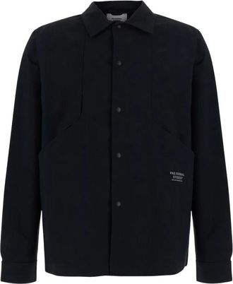 Pas Normal Studios Off-Race Tech Overshirt - Heren - Casual Overhemden - Zwart - M - Overhemden