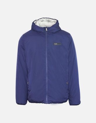 Philipp Plein Mens Plein Sport Patch Logo Reversible Navy Blue Jacket - Size: 38/Regular