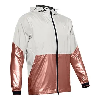 Under Armour Recover Legacy Windbreaker Jacket White Rose Gold 1353370-112