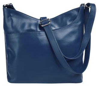 Samantha Look Umh&auml;ngetasche SAMANTHA LOOK, Damen, Gr. B/H/T: 25cm x 20cm x 5cm onesize, blau, Leder, unifarben, Taschen Umh&auml;ngetasche, echt Leder, Made in Italy