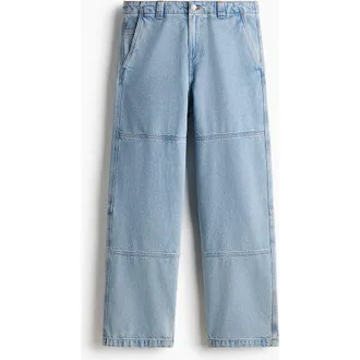 H&M Loose Fit Worker Jeans in Denim Blue at Nordstrom, Size 34 X 34