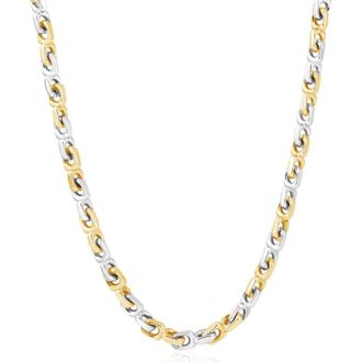 Pompeii3 Mens 14k Gold (46gram) or Platinum (86gram) 5.5mm Link Chain Necklace 18