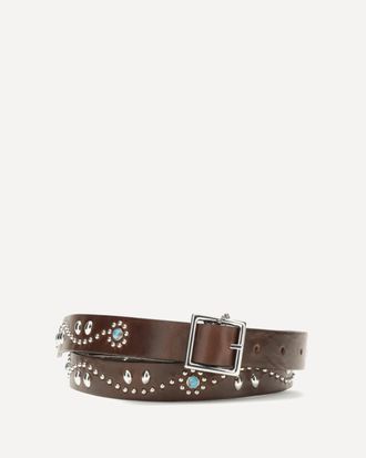 HTC Glendale leather Belt with embellishments Female 90