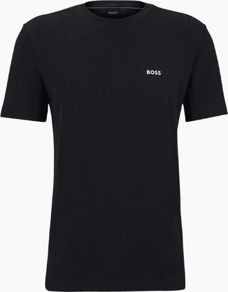 HUGO BOSS Mens TEE Navy/White Stretch T-Shirt - Size: 40