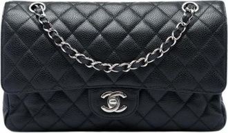 Chanel Pre-owned Classic Double Flap Schoudertas - Dames - Vintage Schoudertas - Zwart - ONE Size - Leer - Vintage