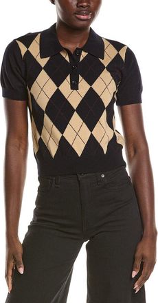 Frame Denim Frame The Argyle Wool-Blend Polo Sweater