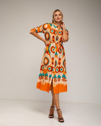 Tantra Midi shirtjurk met etnische print