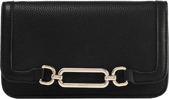 Fiorelli Womens Emilia Hardware Clutch, Stylish Handbag with Crossbody Strap, Evening Bag, Black Faux Leather