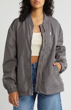 Noisy May Ava Bomber Jacket in Charcoal Gray at Nordstrom Rack, Size X-Small