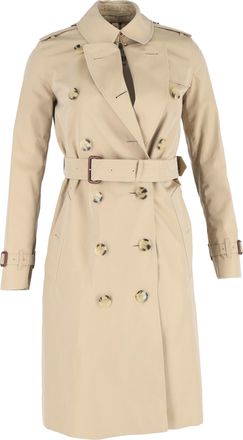 Burberry Burberry Chelsea Heritage dubbelbreasted trenchcoat in beige katoen