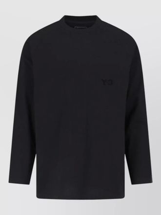 Yohji Yamamoto short sleeve crew neck raglan sweater