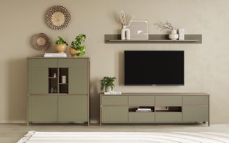 HOME AFFAIRE Wohnwand »Stranda, moderne Anbauwand, Komplettset im Scandi-Style« 3 Stk. tlg