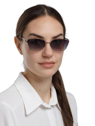 Ana Hickmann AH3359 Metal Rectangle Sunglasses - Silver