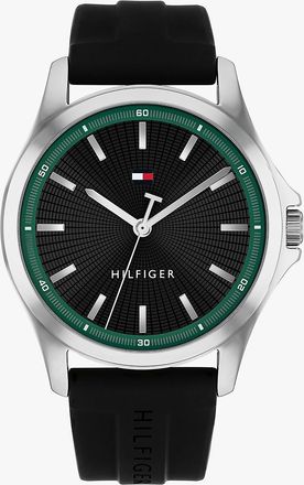 Tommy Hilfiger Mens 43MM Silicone Strap Sport Watch - Black