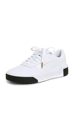 Puma Womens Cali Sneaker, White Black, 3.5 UK