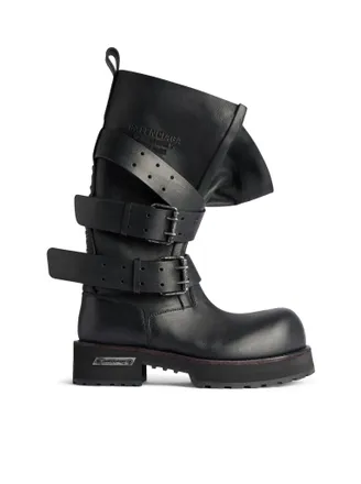 Balenciaga VENOM HIGH BOOTS IN BLACK CALFSKIN - Balenciaga - Man