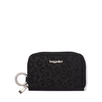 Baggallini Deluxe Card Case in Black Cheetah Emboss at Nordstrom